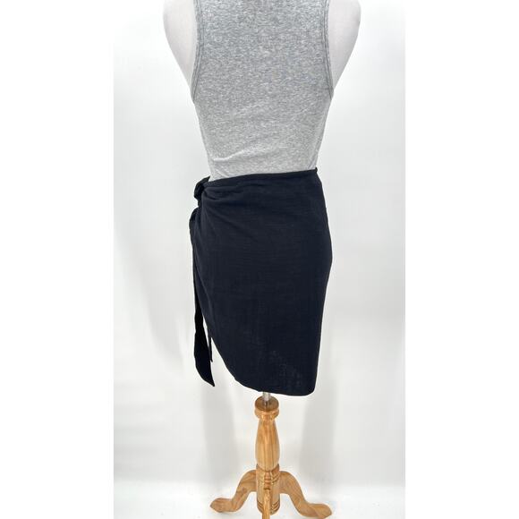 PHIE COLLECTION The Verano Short Sarong Womens Medium Black Beachwear Wrap Skirt - Picture 9 of 15